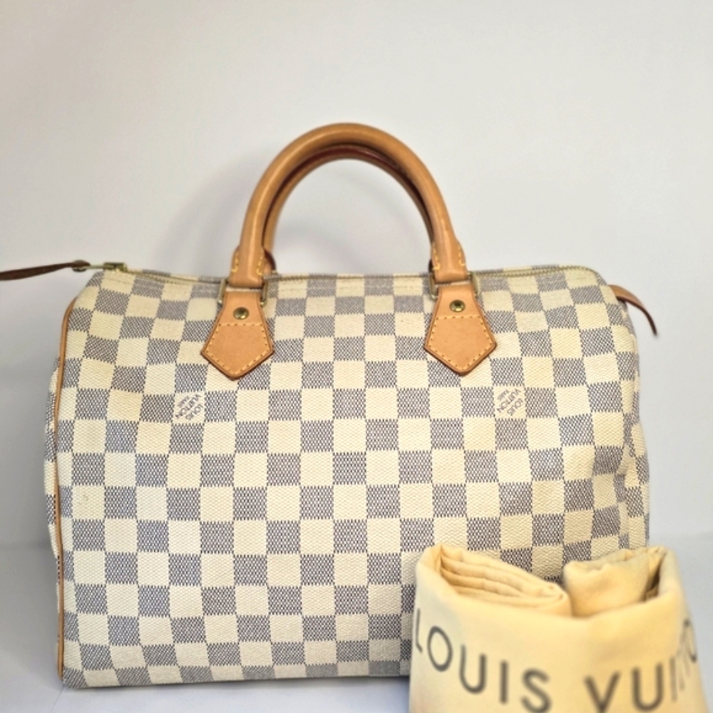 Pre- Loved Louis Vuitton Speedy 30 Damier Azur